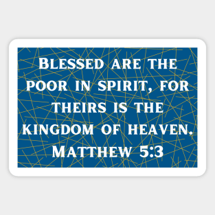 Bible Verse Matthew 5:3 Magnet